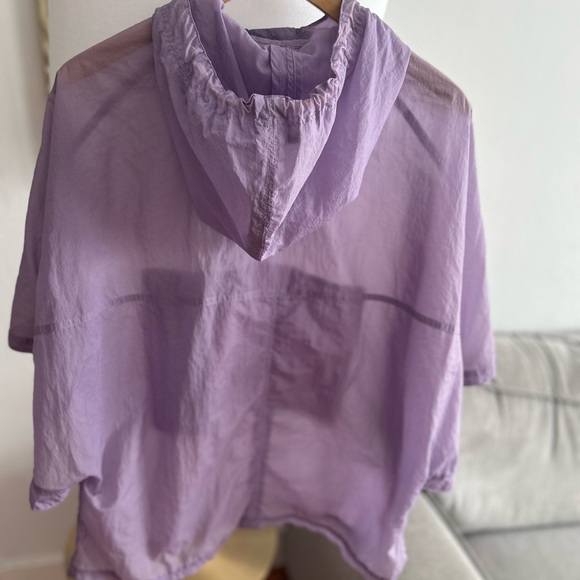 Silence + Noise Purple Windbreaker oversized Poncho Jacket size XS/S - Picture 3 of 8